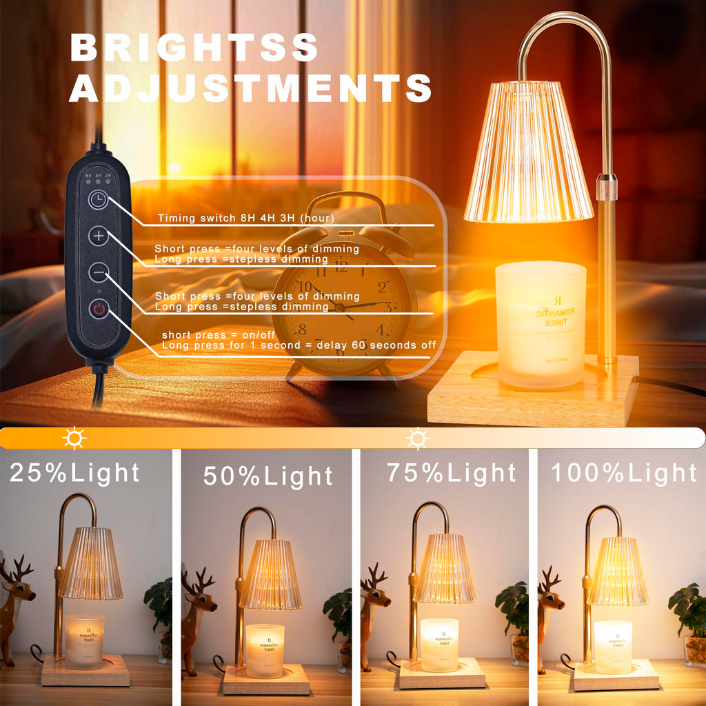 Adjustable Dimmable Electric Candle Warmer Lamp with Timer Z270337