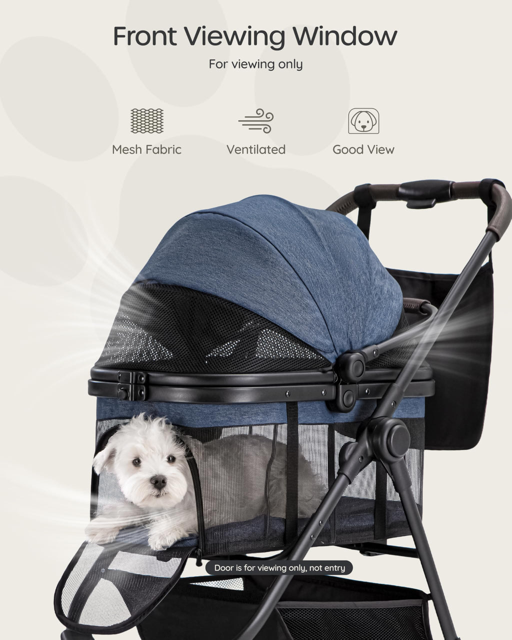 Foldable Pet Stroller with Detachable Carrier G564