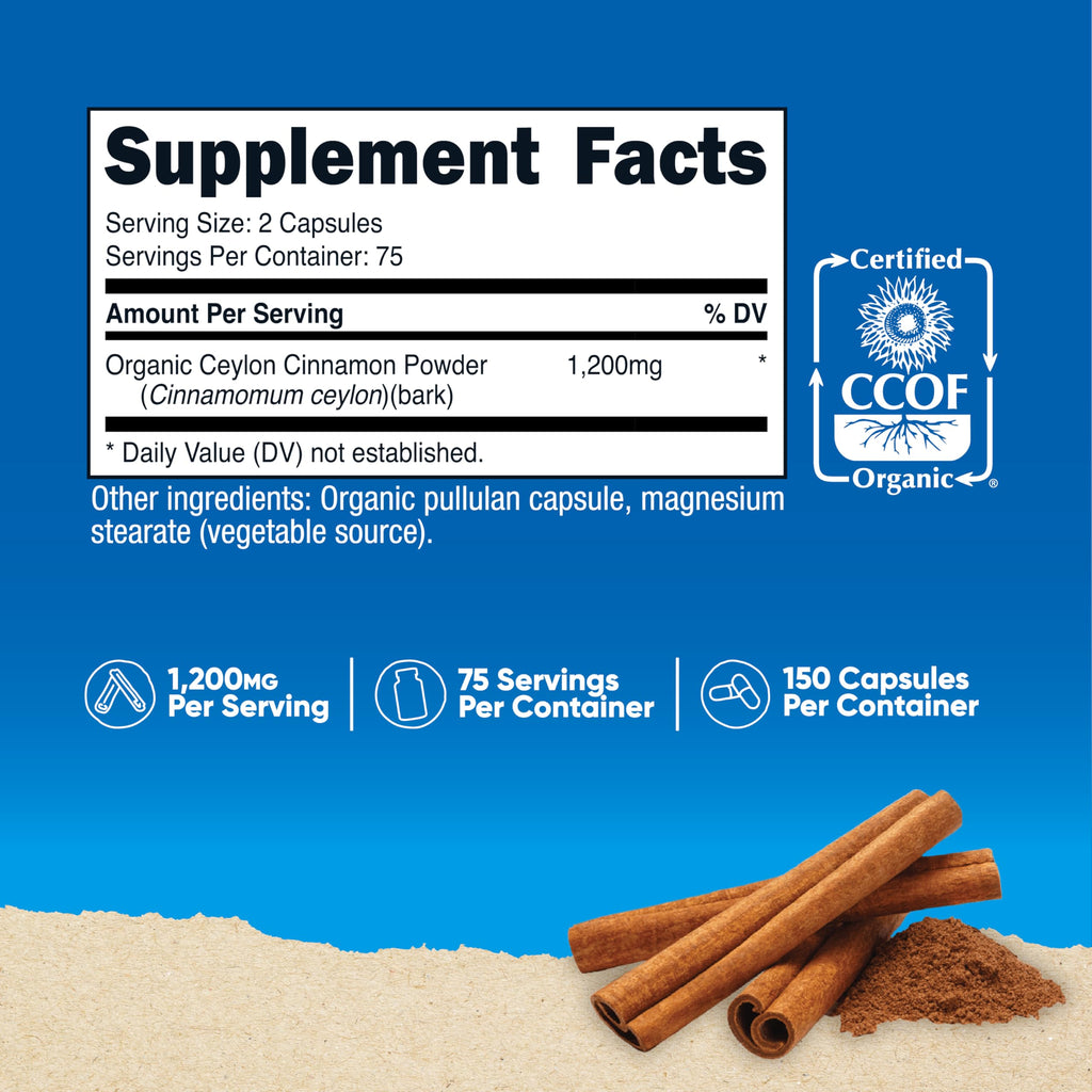 Cinnamon 1,200mg 150 Capsules P85992