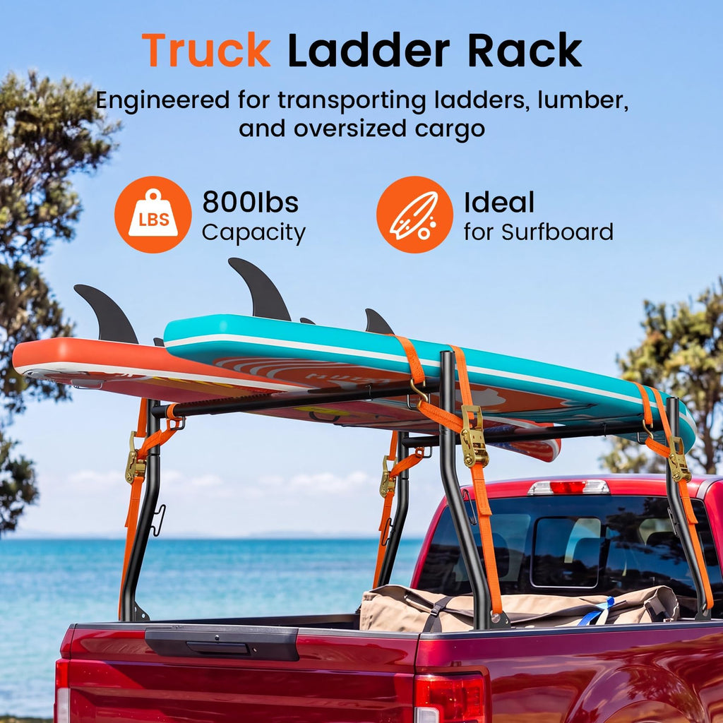 Truck Bed Ladder Racks, 800 lbs Capacity W773