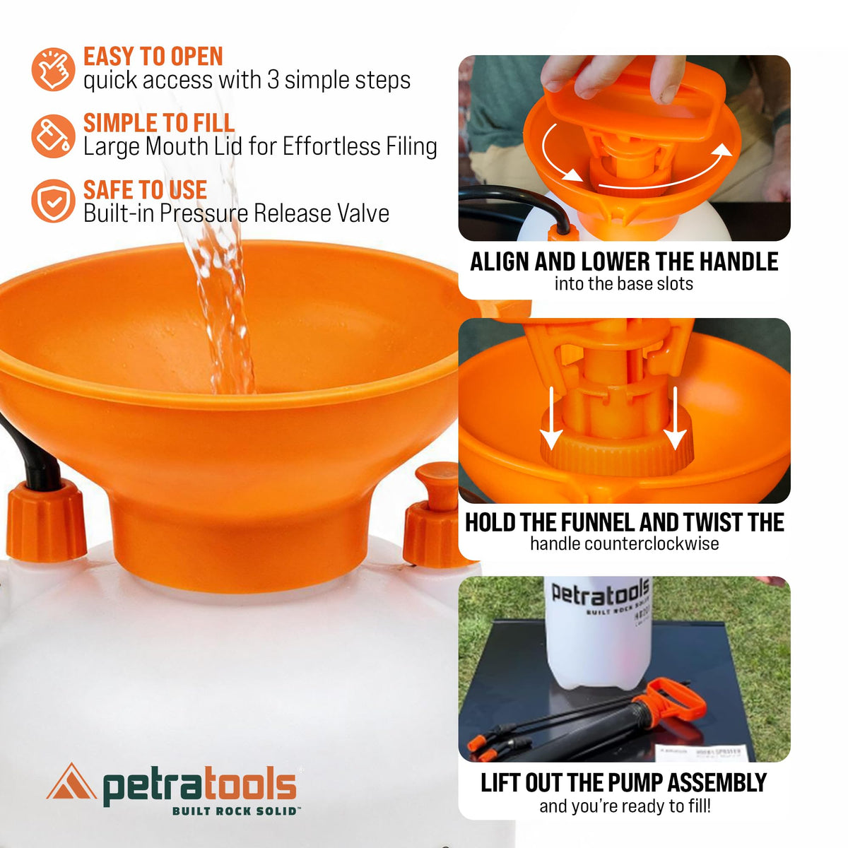 1 Gallon Garden Pump Sprayer with 52-in Hose & 2 Nozzles T5985