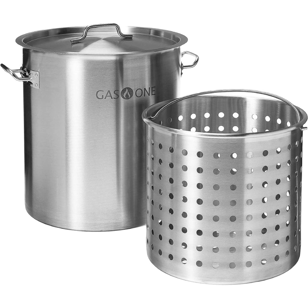 Stainless Steel 36qt Stockpot with Basket and Lid Y9018