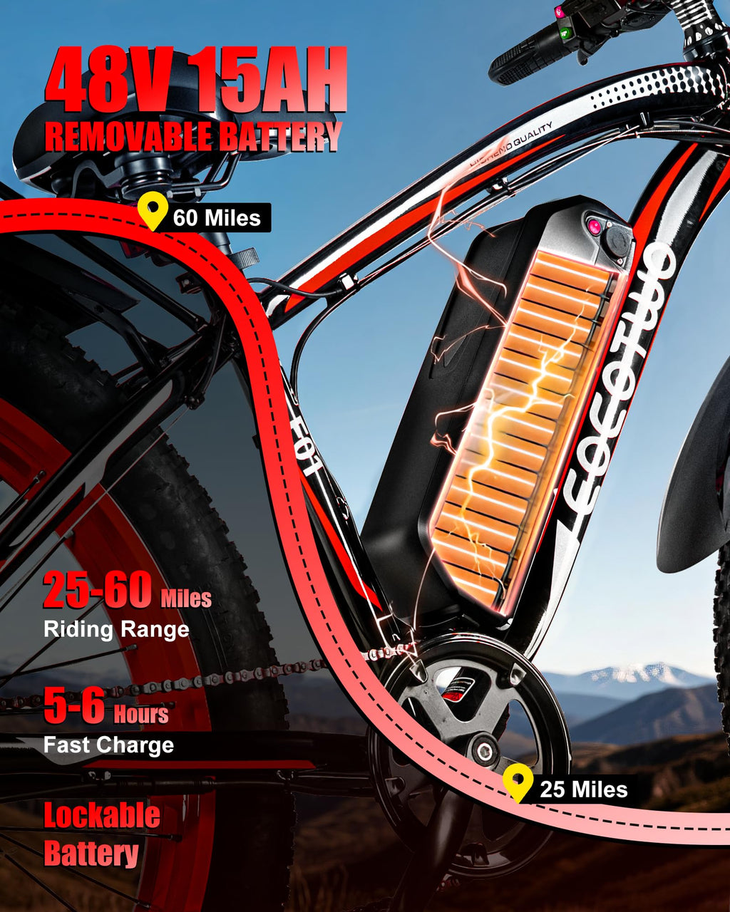 26" Fat Tire Electric Bike I336