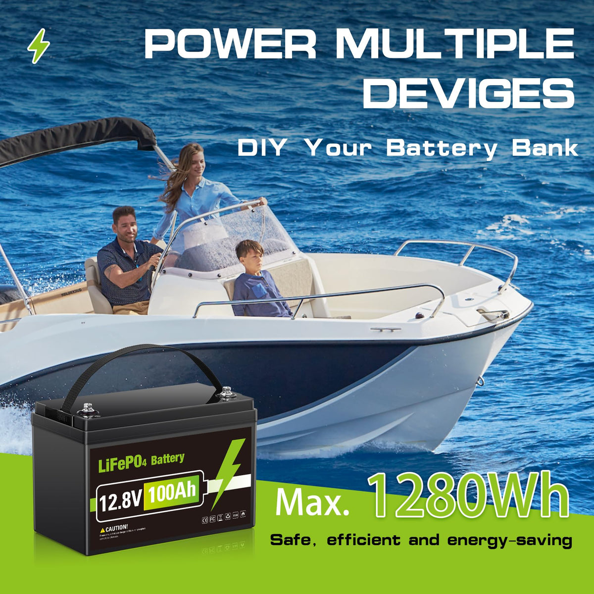 12V 100AH LiFePO4 Lithium Battery X6022