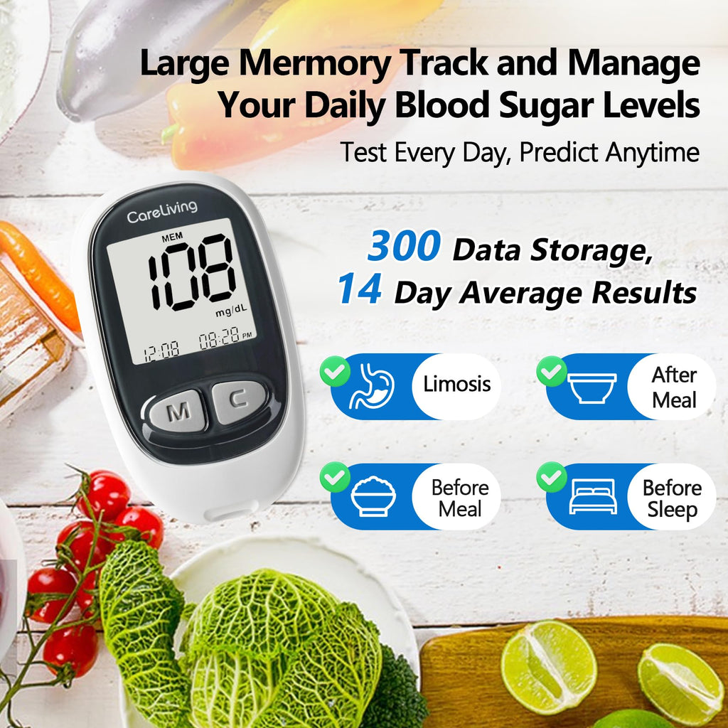 Blood Glucose Monitor Kit with 100 Test Strips M623488