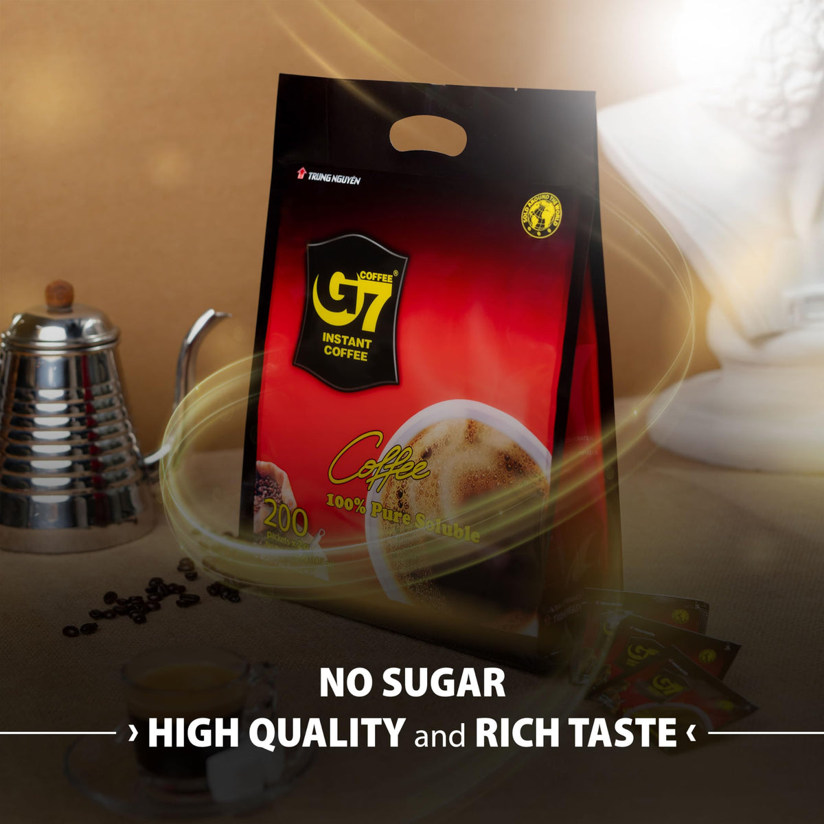 Black Instant Coffee 200 Sachets H7918