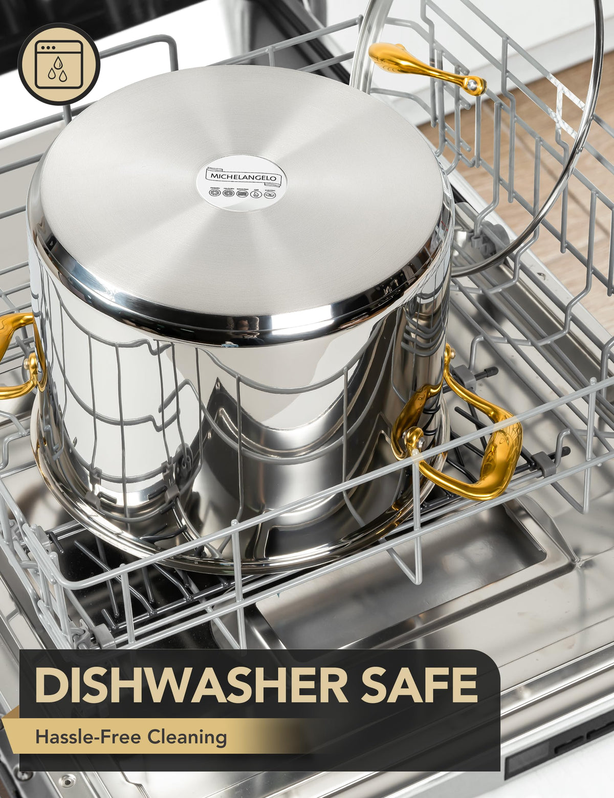 20 Quart Stainless Steel Stock Pot with Lid D8383