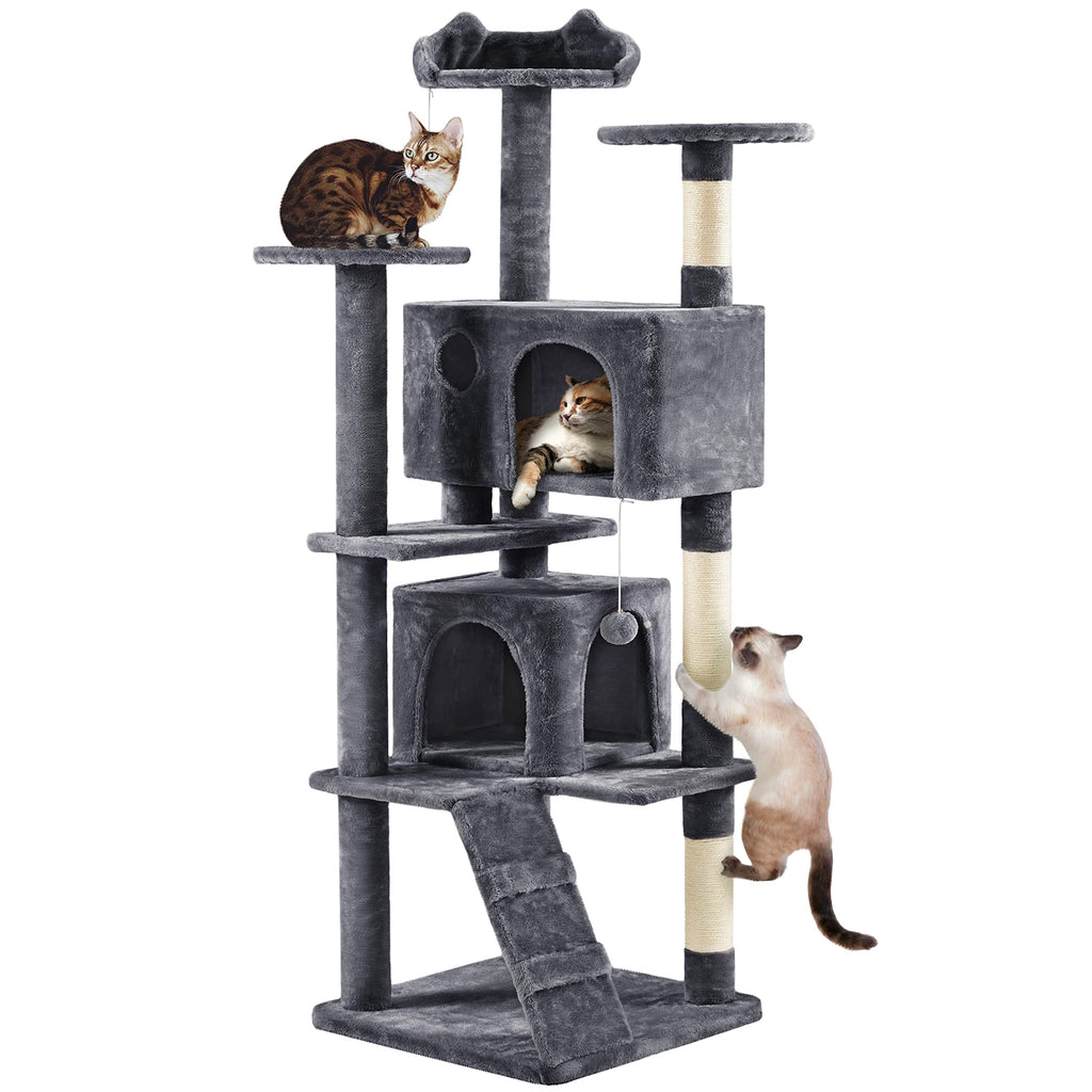 70in Multi-Level Cat Tree with Sisal Scratching Posts O994