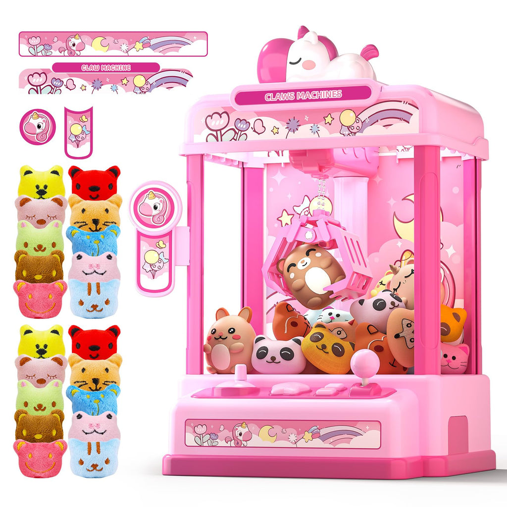 Claw Machine with Sound & 20 Mini Plush Toys U354