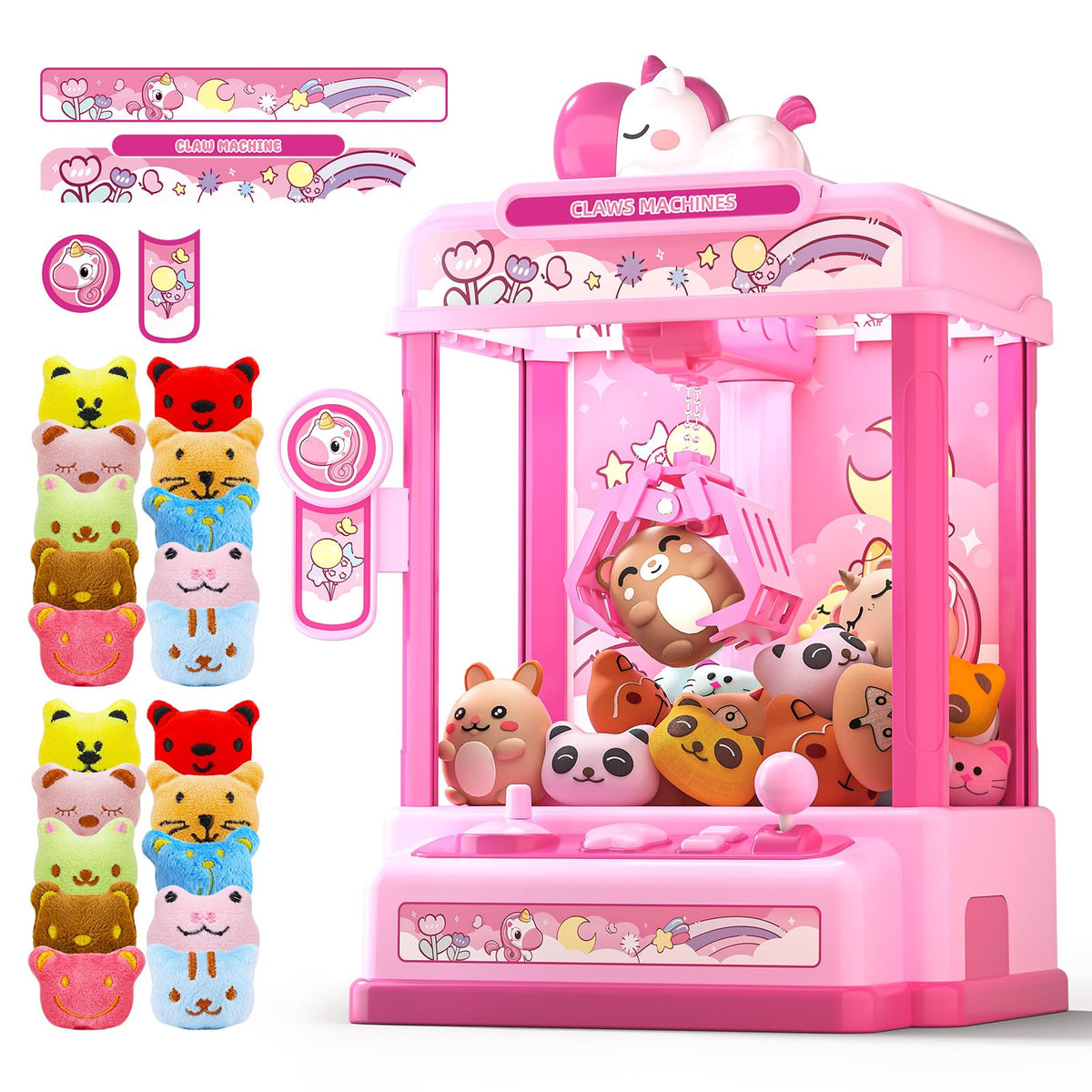 Claw Machine with Sound & 20 Mini Plush Toys U354