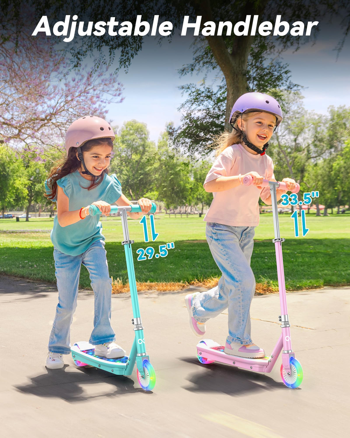 Electric Scooter for Kids, 5 MPH, LED Light-Up Wheels, Ages 3-8 T392
