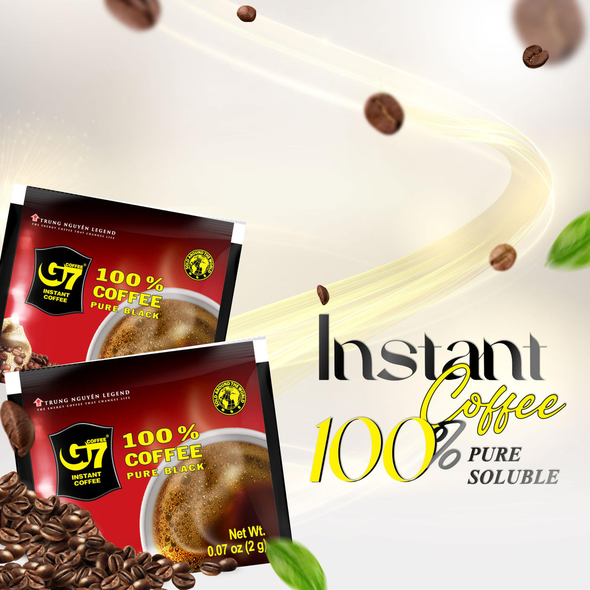 Black Instant Coffee 200 Sachets H7918