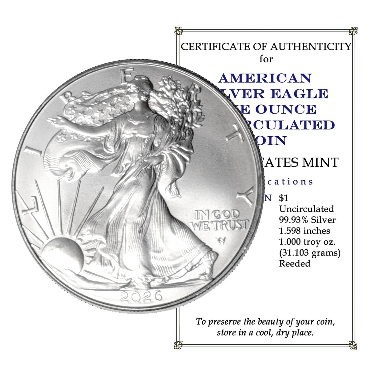 1 oz Silver Eagle Uncirculated X992