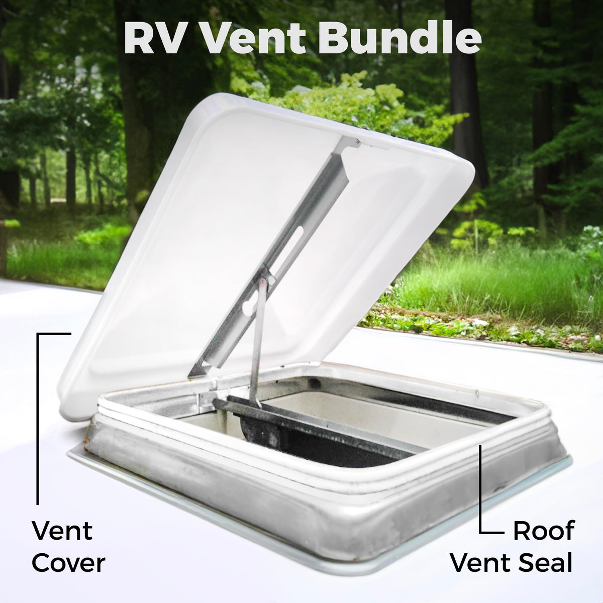 14" RV Roof Vent Cover with Rubber Seal Strip J426492