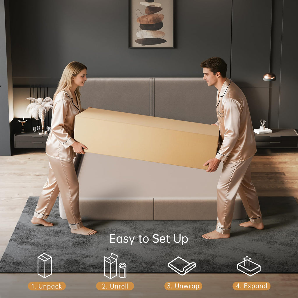Queen Size 12 Inch Hybrid Memory Foam Pocket Spring Medium Firm Mattress L759