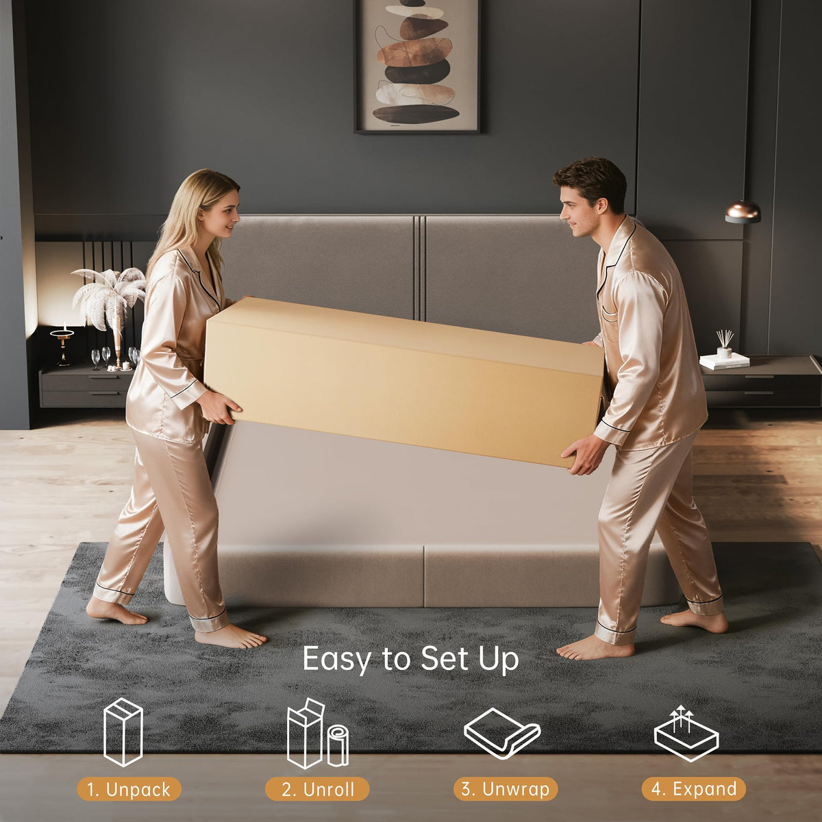 Queen Size 12 Inch Hybrid Memory Foam Pocket Spring Medium Firm Mattress L759