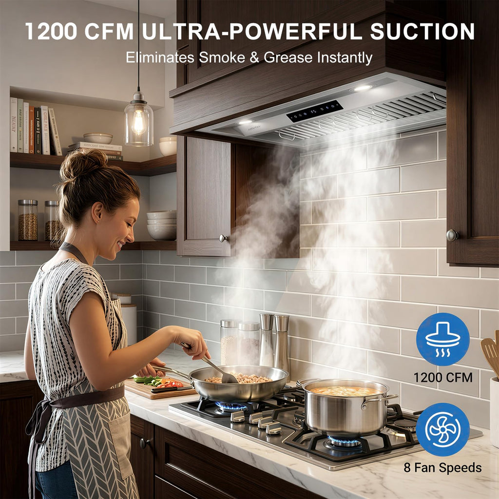 30 Inch 1200 CFM 8-Speed Kitchen Exhaust Fan E667734