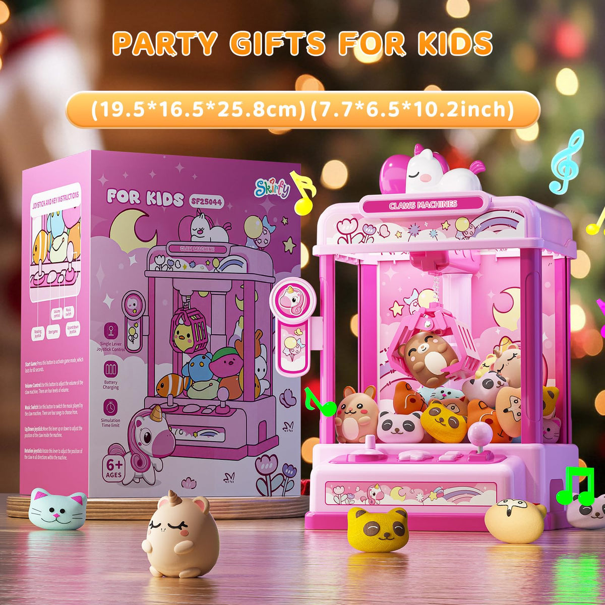 Claw Machine with Sound & 20 Mini Plush Toys U354