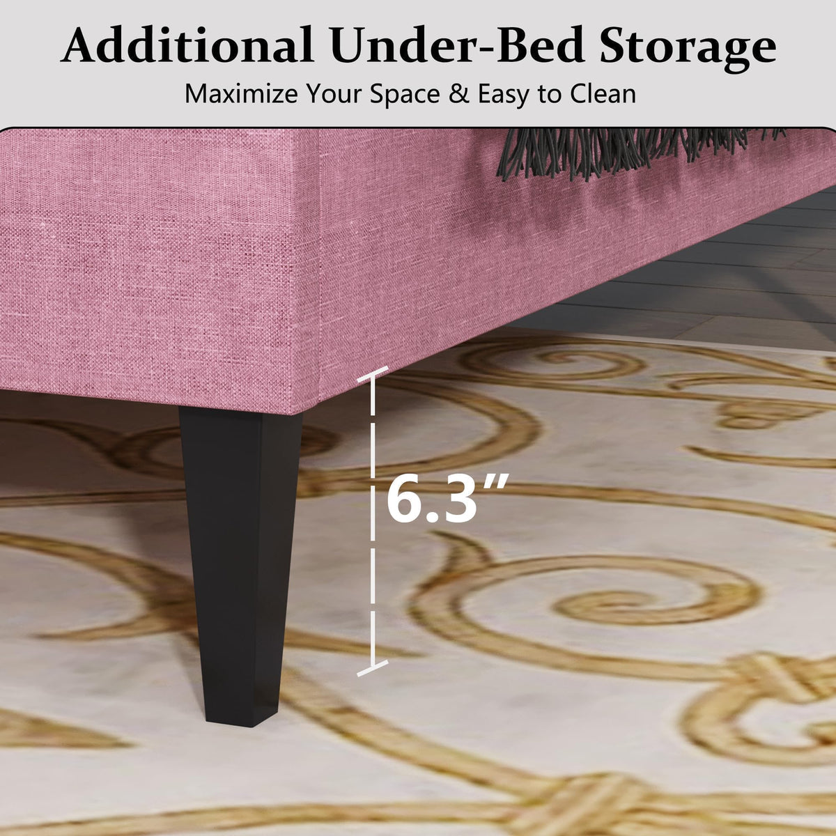 Twin Upholstered Platform Bed V92056