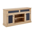 58 Inch Light Oak TV Stand with Sliding Doors N94060