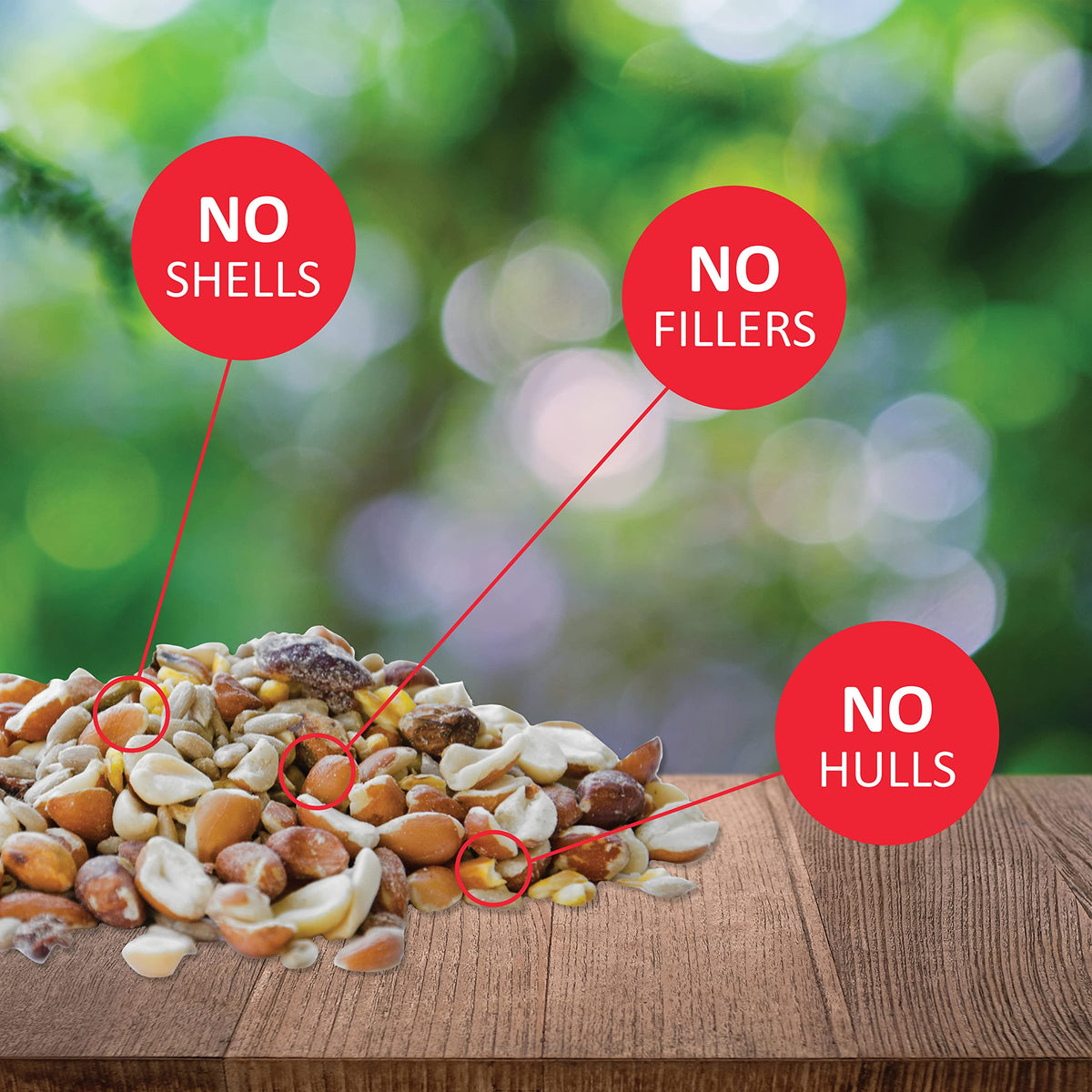 Woodpecker Wild Bird Seed 20 lb & Peanut Pieces 15 lb Nut & Fruit Mix F160977