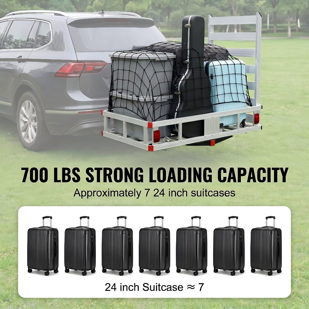 700 lbs Hitch Cargo Carrier with Folding Ramp F45206