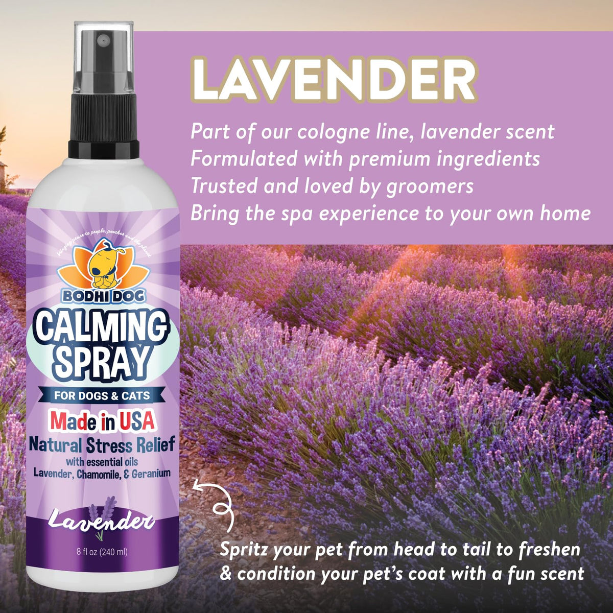Lavender Calming Spray for Dogs & Cats 8 oz N979551