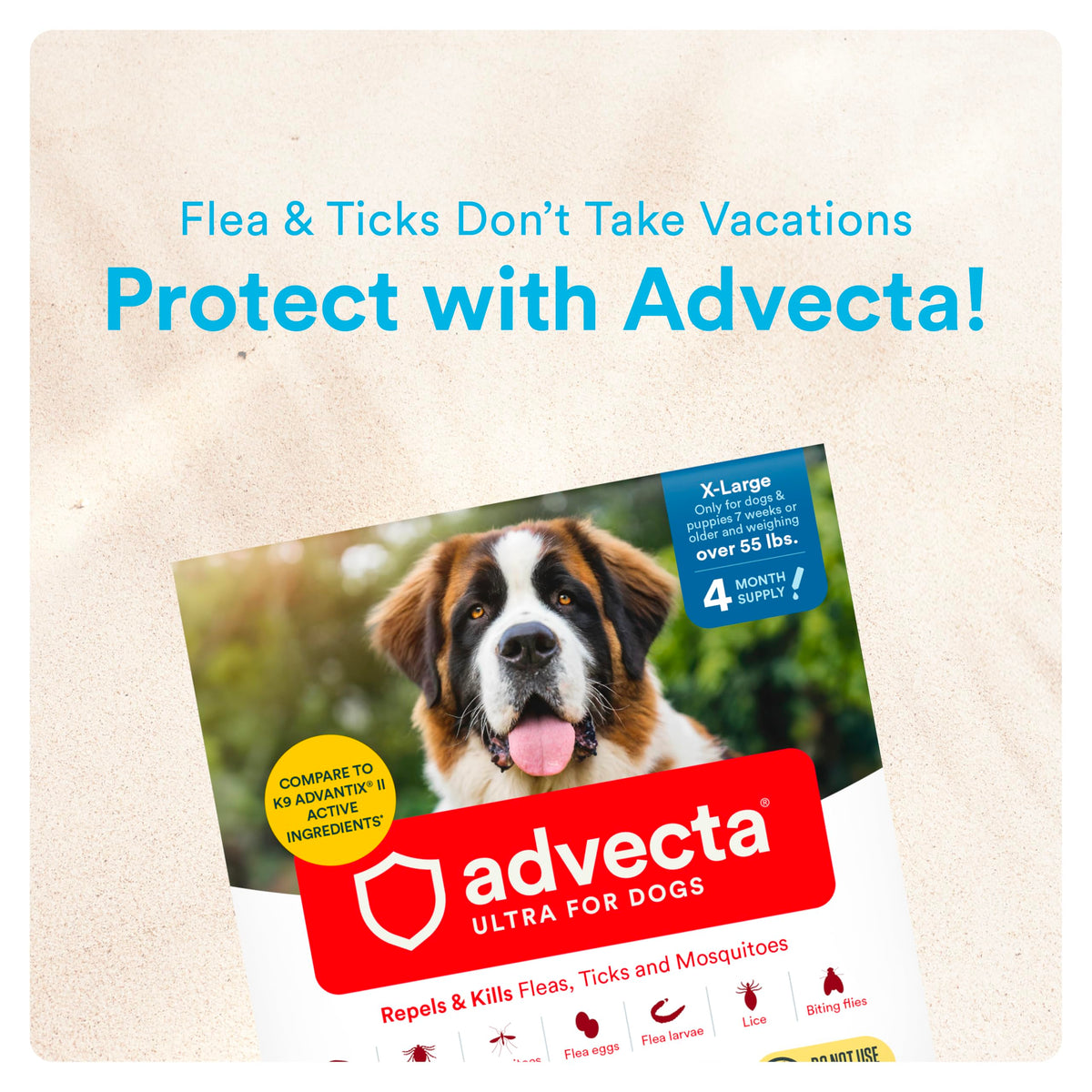 Flea and Tick Topical for Dogs 55+ lbs V96928