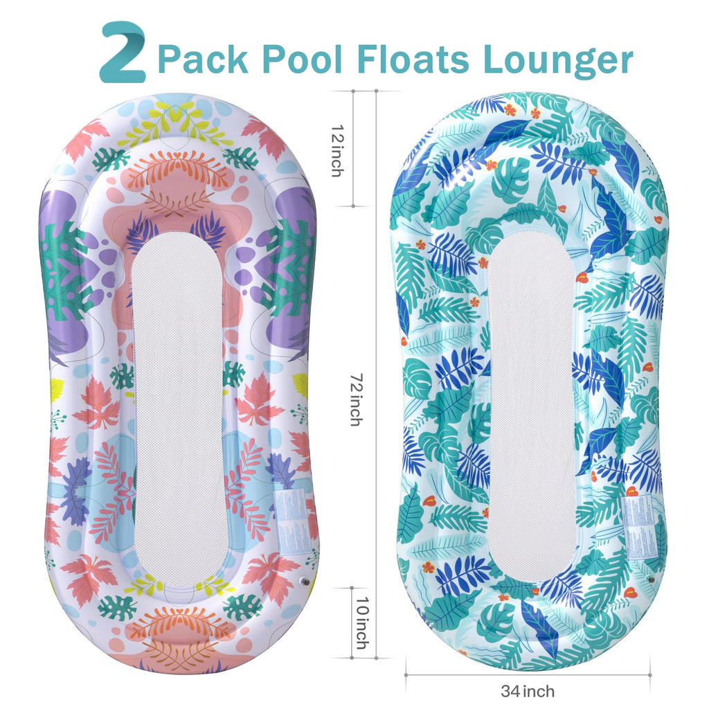 2 Pack Inflatable Pool Floats Lounger Y20294