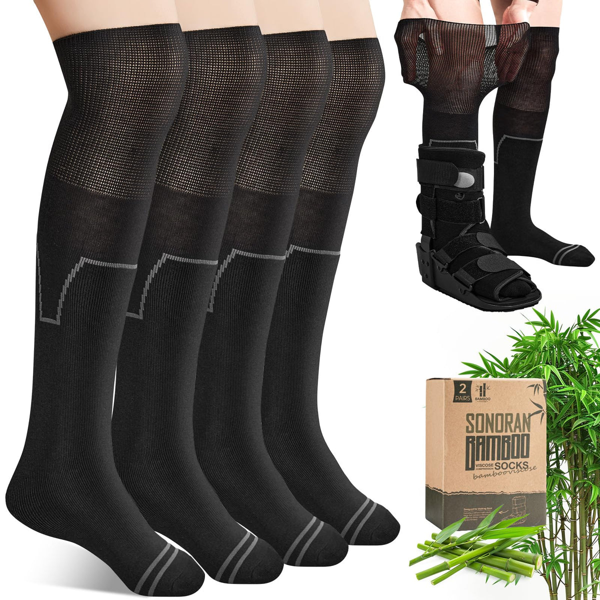 Bamboo Viscose Lightweight Socks 2 Pairs O834