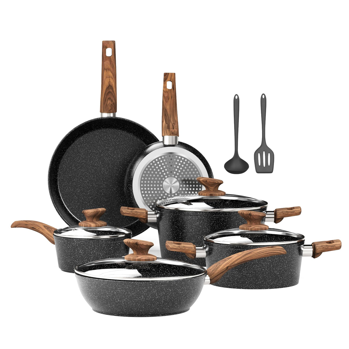 12 Pcs Non Stick Induction Cookware Set R42856