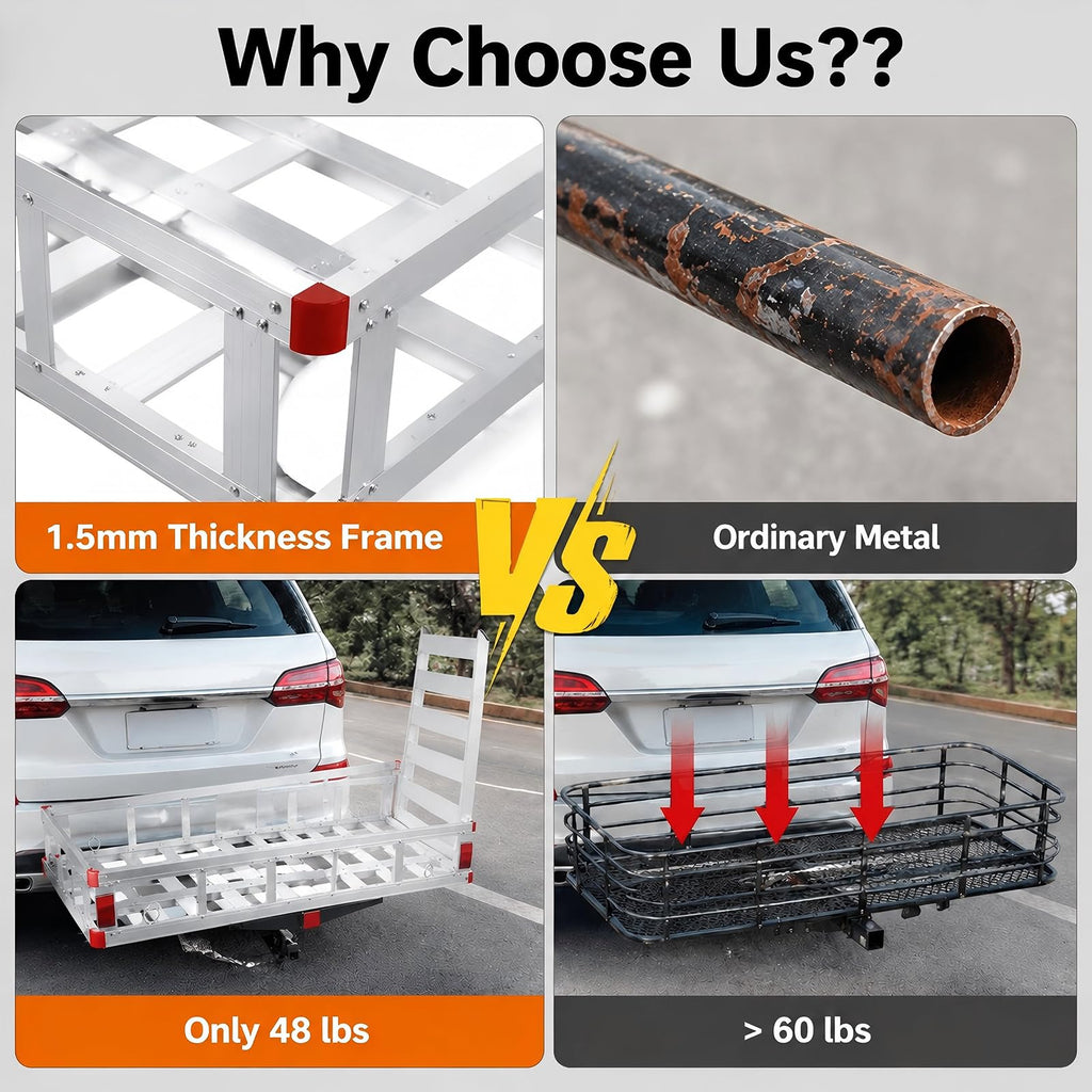 700 lbs Hitch Cargo Carrier with Folding Ramp F45206