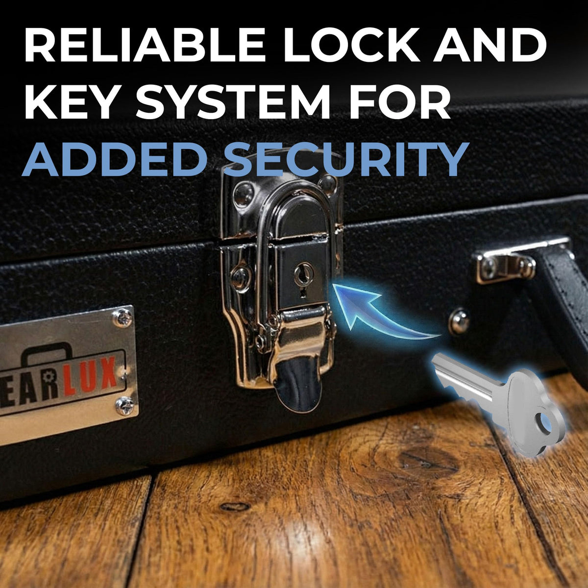 Black Bass Guitar Hard Case with Lock and Key N20039