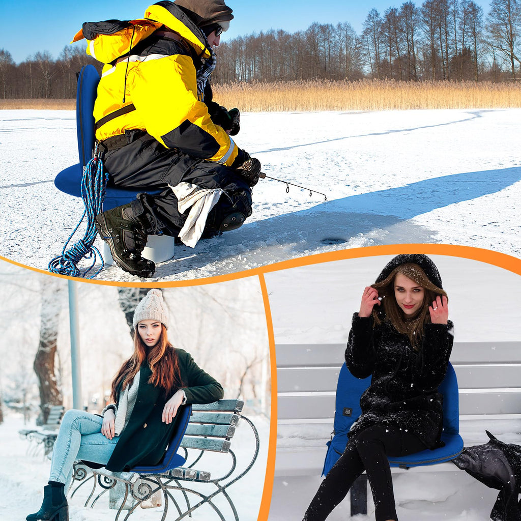 Heated Stadium Seat Cushion with Back Support F12753