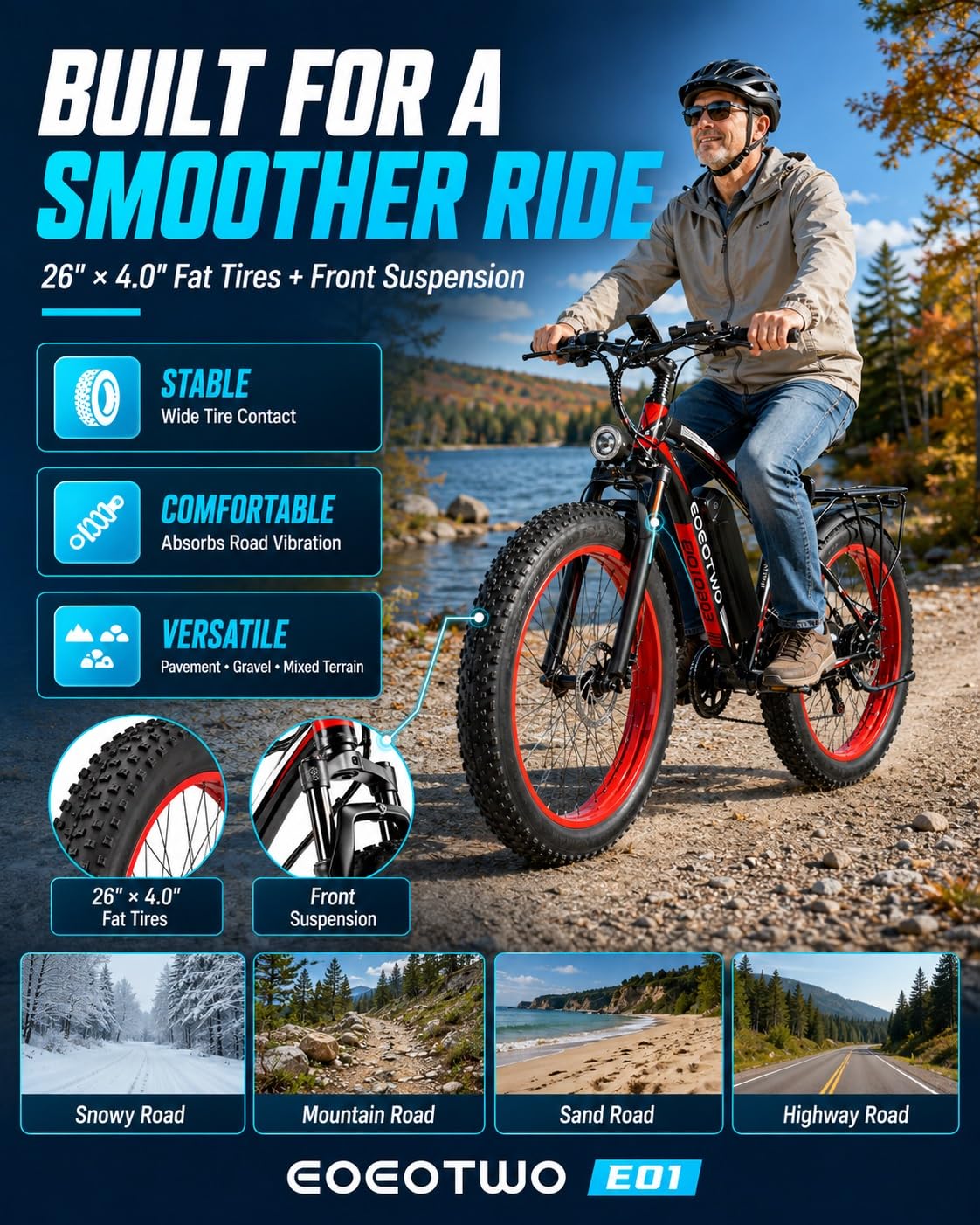 26" Fat Tire Electric Bike I336