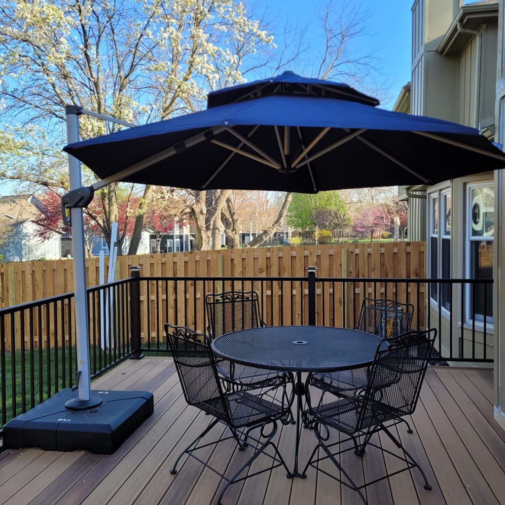 10 FT Navy Blue Cantilever Patio Umbrella C4483