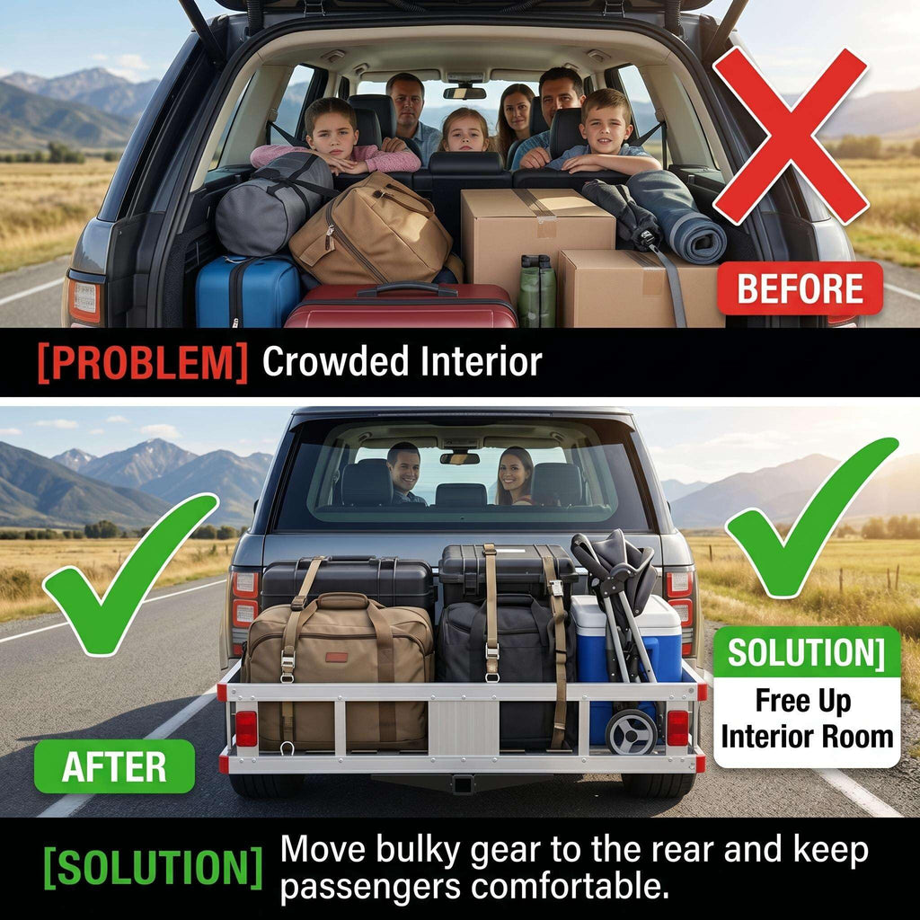 700 lbs Hitch Cargo Carrier with Folding Ramp F45206