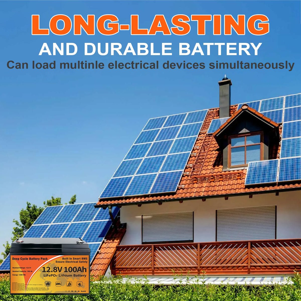 12V 100Ah LiFePO4 Deep Cycle Battery J6507
