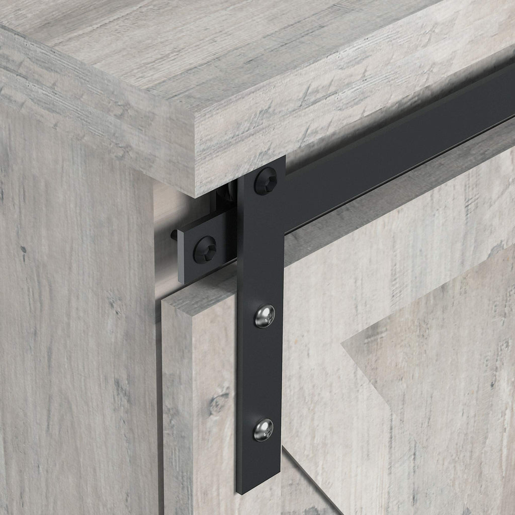 65 Inch Oak TV Stand with Storage Cabinet V57549