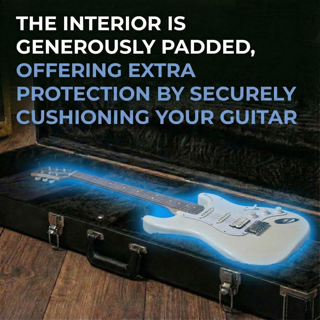 Black Bass Guitar Hard Case with Lock and Key N20039