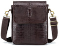 Leather Crocodile Embossed Messenger Bag Q871199