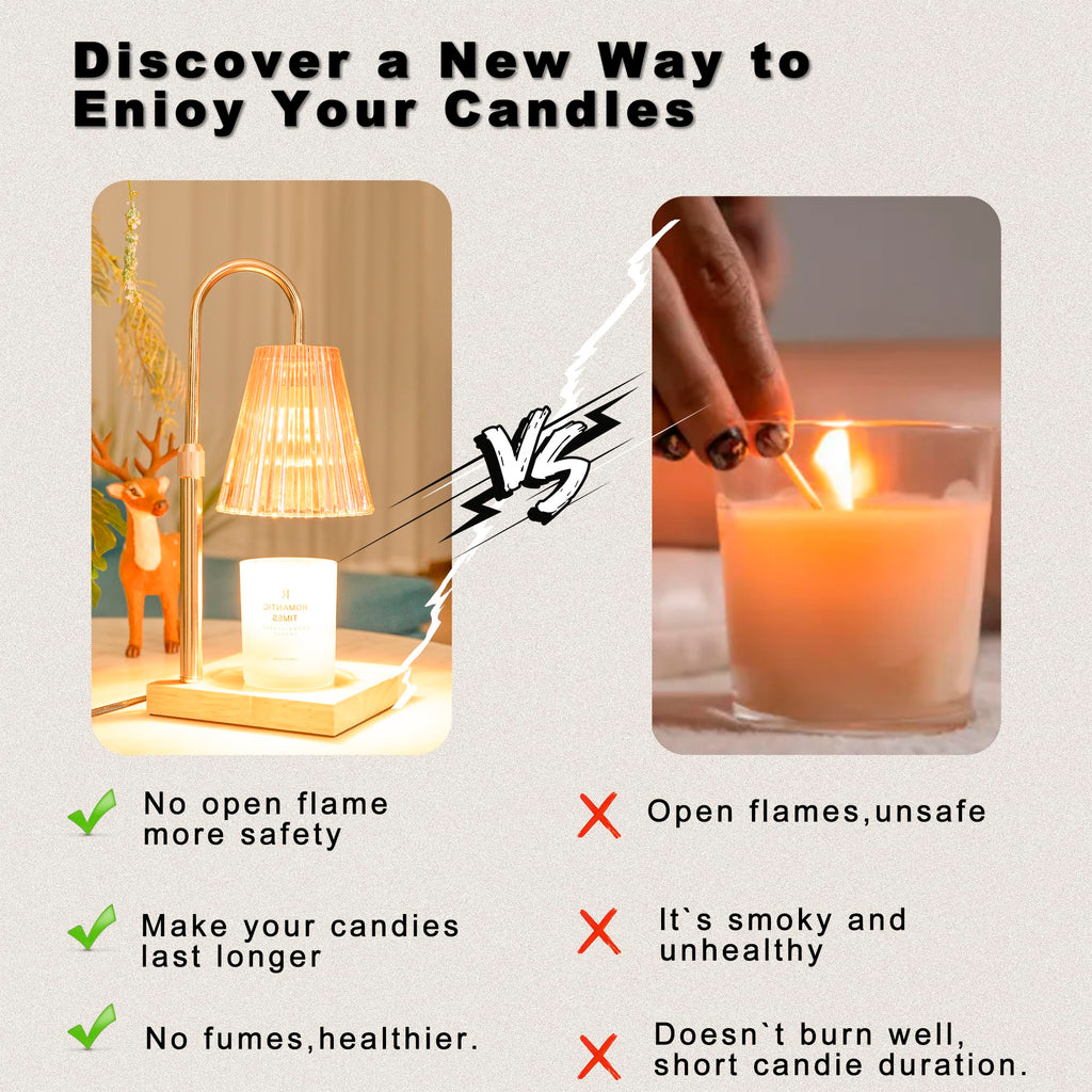 Adjustable Dimmable Electric Candle Warmer Lamp with Timer Z270337