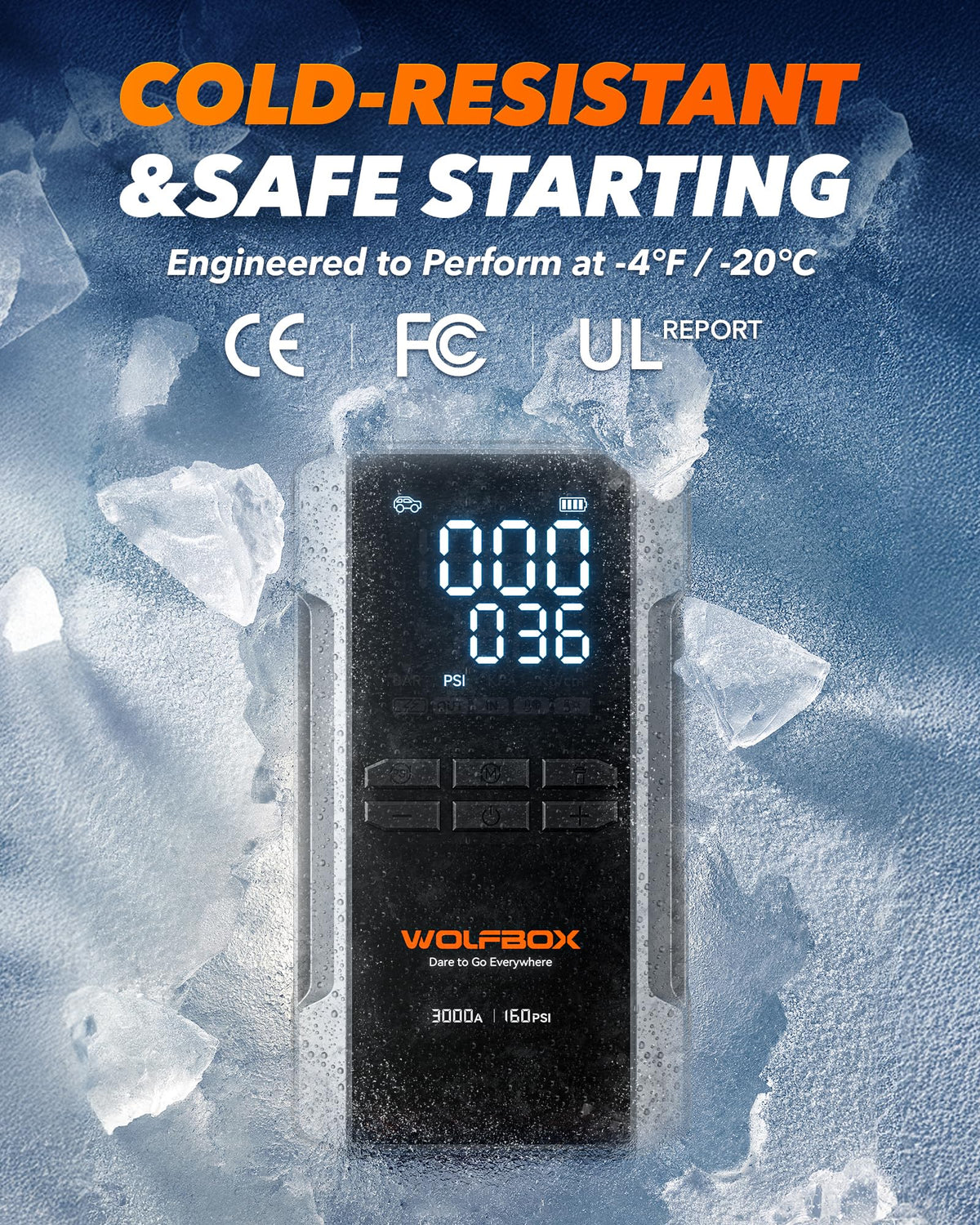 3000A Jump Starter with Air Compressor F827862