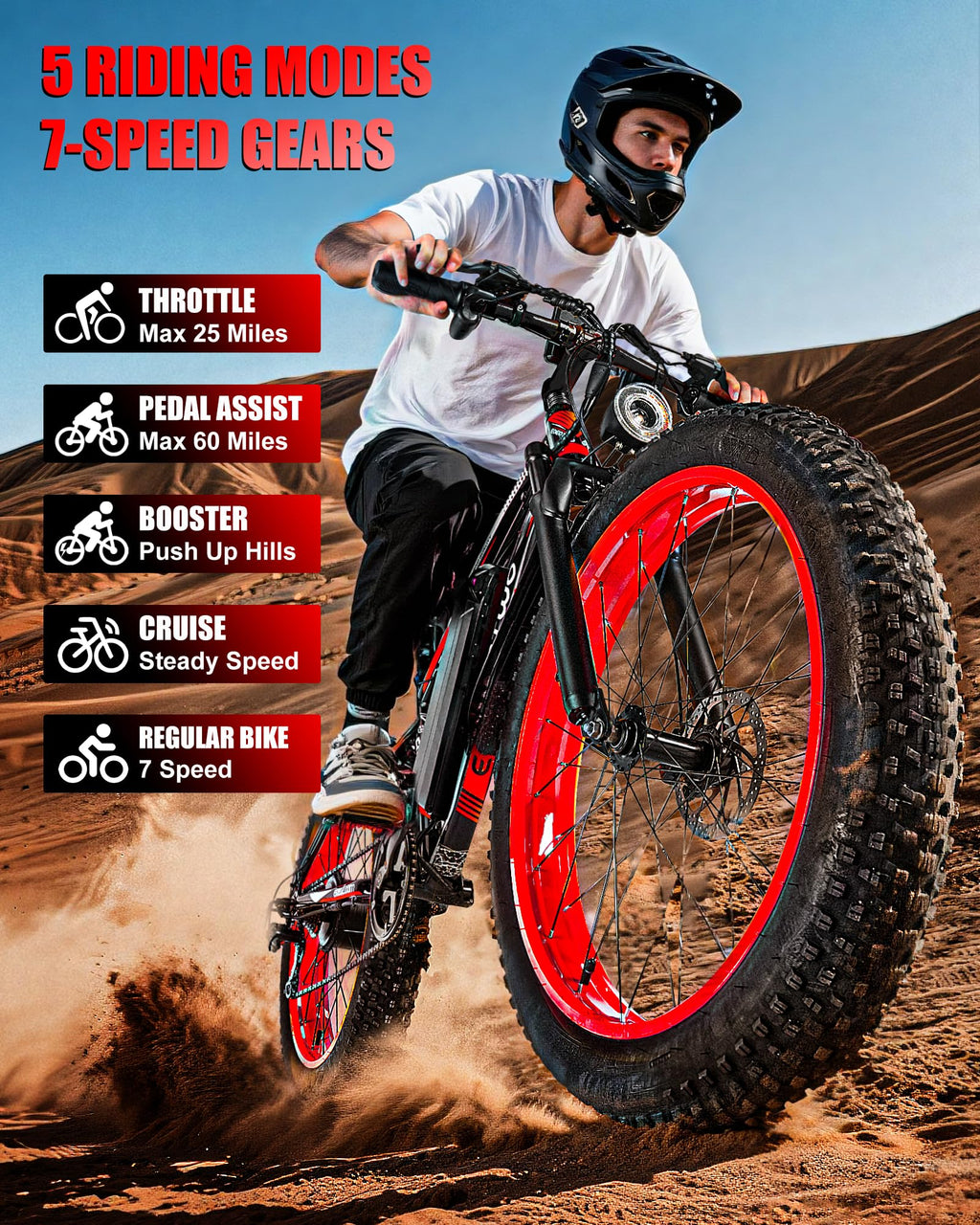 26" Fat Tire Electric Bike I336