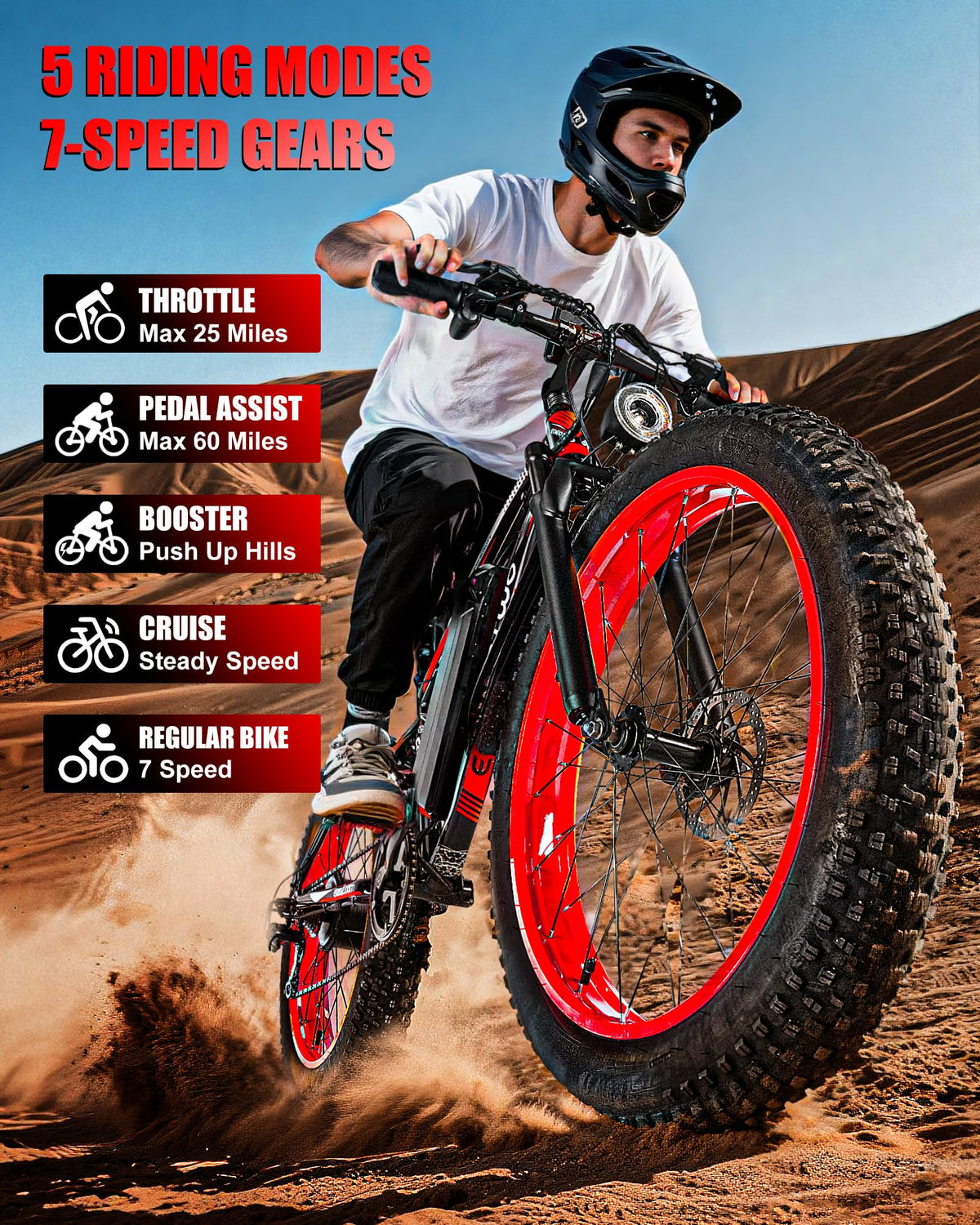 26" Fat Tire Electric Bike I336