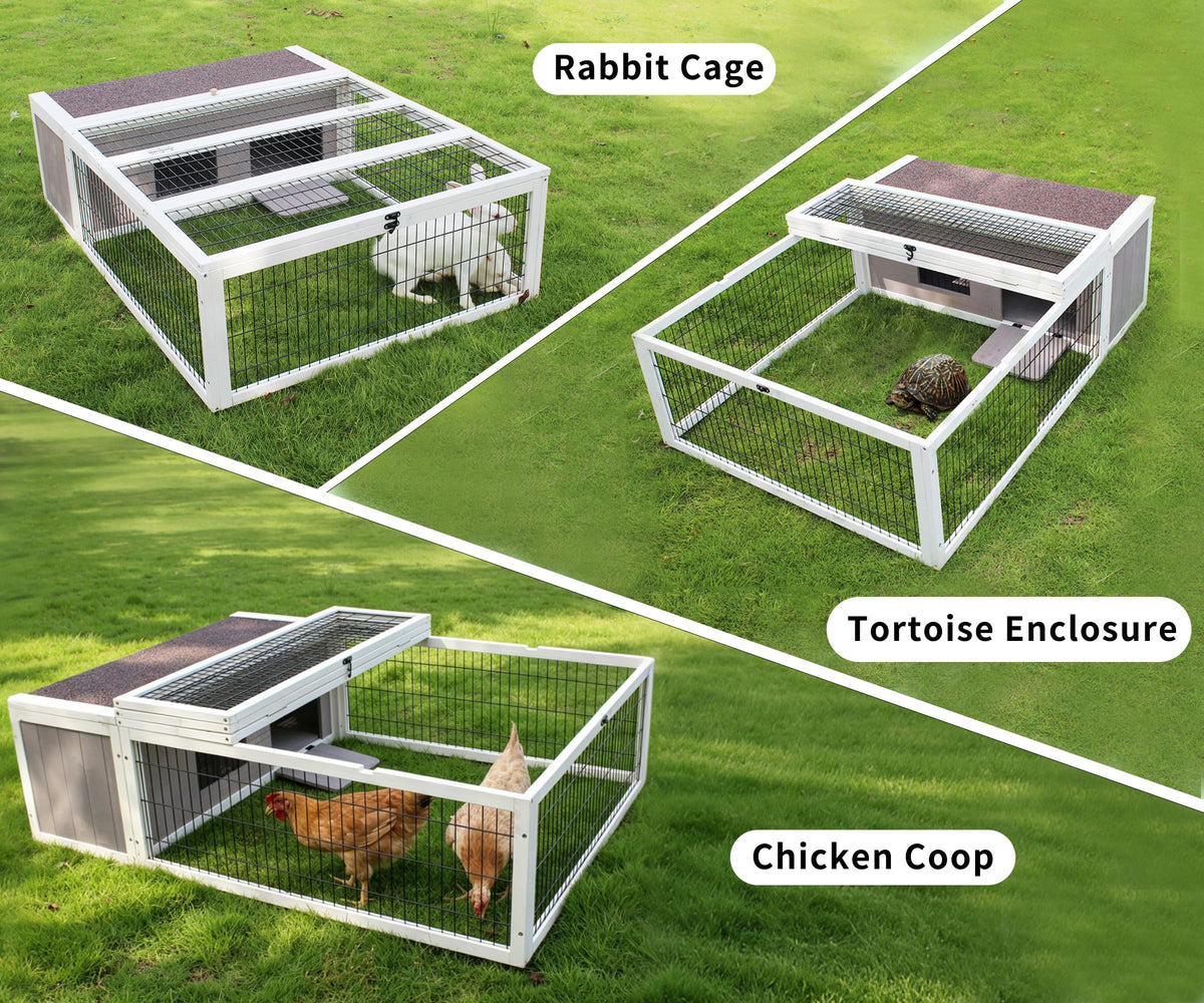 Wooden Rabbit Cage Guinea Pig Enclosure L315