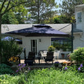 10FT Double Top Navy Blue Cantilever Umbrella I69184