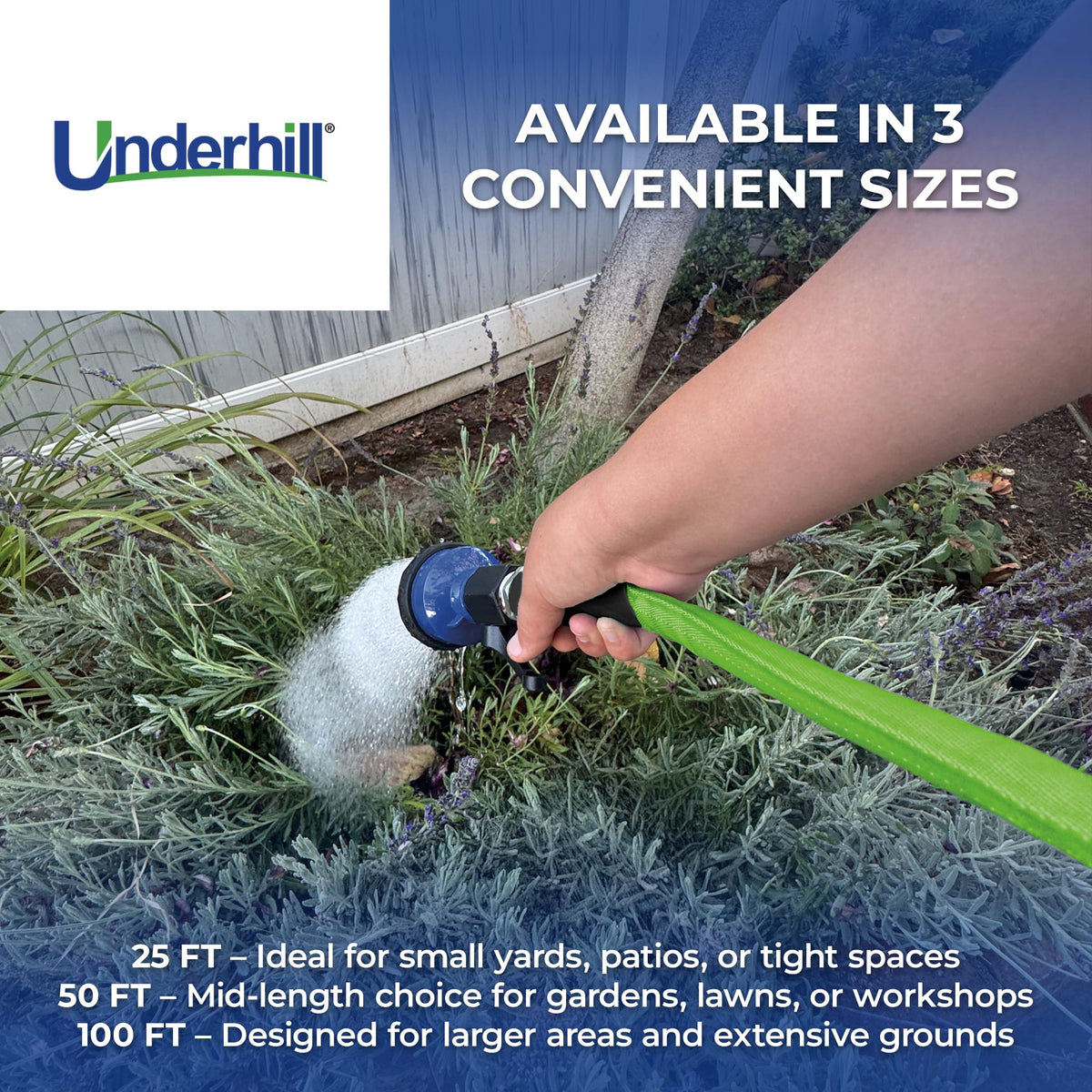 Flexible Rubber Core Garden Water Hose 3/4 Inch x 100 ft B4054